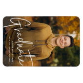 Modernes Script Graduate Einfaches Foto Abschluss Magnet (Horizontal)