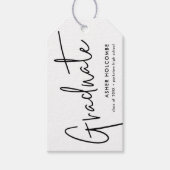 Modernes Script Graduate Einftiger Abschluss Gunst Geschenkanhänger (Vorderseite)