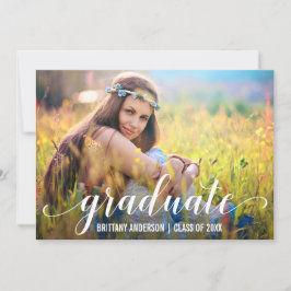 Modernes Script Graduate Foto Ankündigung