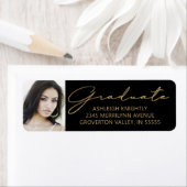 Modernes Script Graduate Foto Black Gold (Insitu)