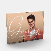 Modernes Script Graduate Foto Block (Links)