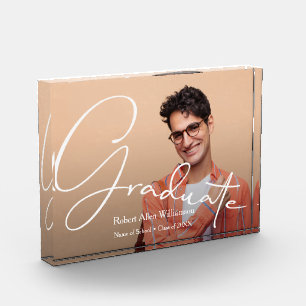 Modernes Script Graduate Foto Block
