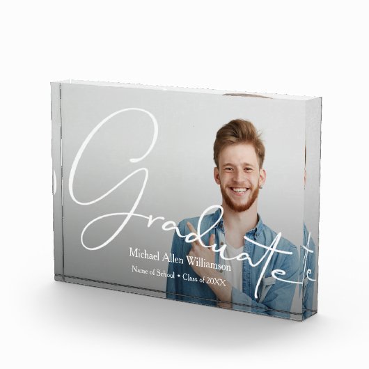Modernes Script Graduate Foto Block (Rechts)