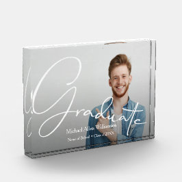 Modernes Script Graduate Foto Block