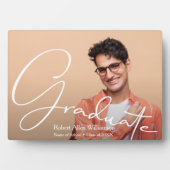 Modernes Script Graduate Foto Fotoplatte (Vorderseite)