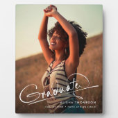 Modernes Script Graduate Foto Geschenk Abschluss Fotoplatte (Vorderseite)