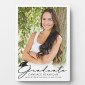 Modernes Script Graduate Foto Keepake Fotoplatte (Vorderseite)