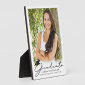 Modernes Script Graduate Foto Keepake Fotoplatte (Seite)