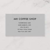 Modernes Script grau einfach Treuekarte (Rückseite)