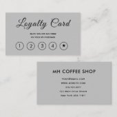 Modernes Script grau einfach Treuekarte (Vorne/Hinten)