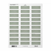Modernes Script Green Wedding Return Label (Vorne)
