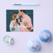 Modernes Script Green Wir haben News Pregnancy Got Flyer (Einzeln)