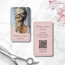 Modernes Script Hair Stylist Salon Pink