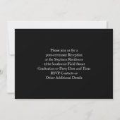 Modernes Script Hand 3-Foto Abschluss Ankündigung (Rückseite)