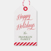 Modernes Script Happy Holidays Festival Geschenk Geschenkanhänger (Vorderseite)