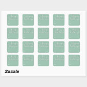 Modernes Script Happy Holidays Geschenksticker Quadratischer Aufkleber (Blatt)