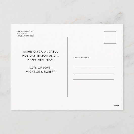 Modernes Script Happy Holidays Weihnachten Weihnac (Rückseite)