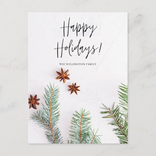 Modernes Script Happy Holidays Weihnachten Weihnac (Vorderseite)