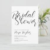 Modernes Script-Headline-Brautparty Einladung (Stehend Vorderseite)