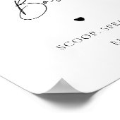 Modernes Script Heart Chic Popcorn Bar Wedding Sig Poster (Ecke)