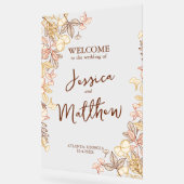 Modernes Script Herbstblatt Hochzeit Akryllisches Acrylschild (Winkel)