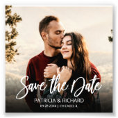 Modernes Script Hochzeitbudget Save the Date Foto (Vorne)