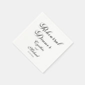 Modernes Script Hochzeitsessen Probe Serviette (Ecke)