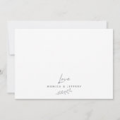 Modernes Script Hochzeitsgeschenk Foto Vielen Dank Dankeskarte (Rückseite)