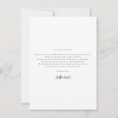 Modernes Script Hochzeitspaare Foto Dankeskarte (Rückseite)