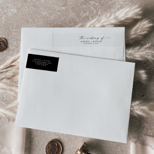 Modernes Script-Hochzeitsrap rund um Label