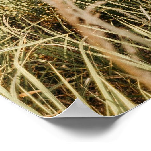 Modernes Script-Hochzeitszeichen mit Foto Poster (Ecke)