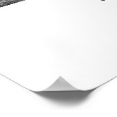 Modernes Script-Hochzeitszeichen mit Foto Poster (Ecke)