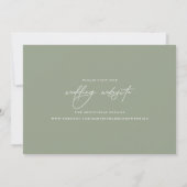 Modernes Script-Hochzeitungs-Website-Foto Save The Date (Rückseite)