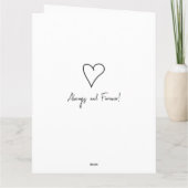 Modernes Script Hot Pink Valentine Custom Foto Karte (Rückseite)