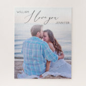 Modernes Script I Liebe You Foto Puzzle (Vertikal)