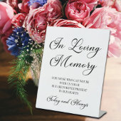 Modernes Script 'In Love Memory' Memorial-Zeichen Sockelschild