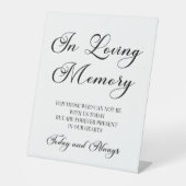 Modernes Script 'In Love Memory' Memorial-Zeichen Sockelschild (Vorderseite)