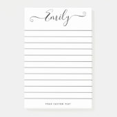 Modernes Script Individuelle Name Message Chic Per Post-it Klebezettel (Vorderseite)