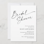 Modernes Script Ivory Boho Brautparty Einladung (Vorderseite)