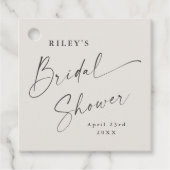 Modernes Script Ivory Boho Brautparty Geschenkanhänger (Vorderseite)