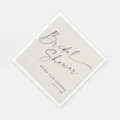 Modernes Script Ivory Boho Brautparty Serviette (Ecke)