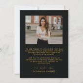 MODERNES SCRIPT-KALLIGRAFISCHERUF | ABSCHLUSS ANKÜNDIGUNG (Rückseite)