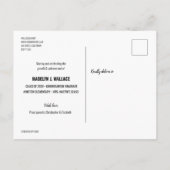 Modernes Script Kindergarten Girl Graduate Foto Ankündigungspostkarte (Rückseite)