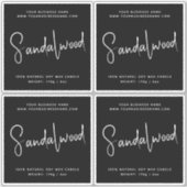 Modernes Script-Kosmetik-Kerzensiegel Aufkleber (Vorderseite)