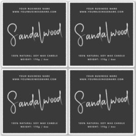 Modernes Script-Kosmetik-Kerzensiegel Aufkleber