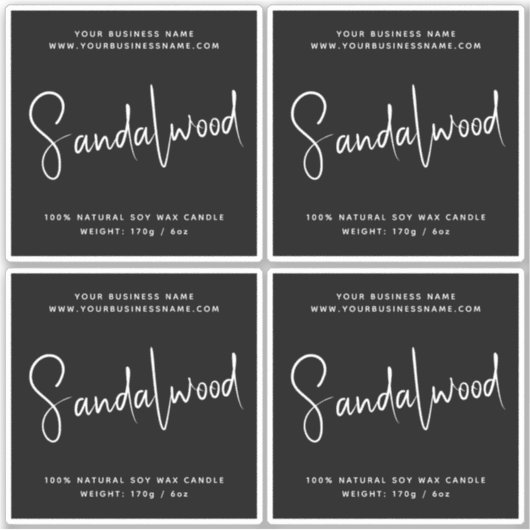 Modernes Script-Kosmetik-Kerzensiegel Aufkleber (Vorderseite)