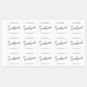 Modernes Script-Kosmetik-Kerzensiegel Etiketten (Blatt)