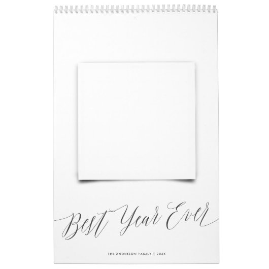 MODERNES Script - KUNDENZÄHLIGES FARBFoto Kalender (Titelbild)