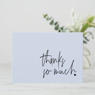 Modernes Script Light Blue Danke Card