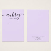 Modernes Script Light Lila (Vorne & Hinten)